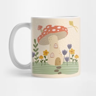 Cute Fairy Mushroom House Mug